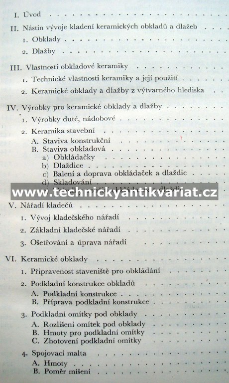 Keramické obklady a dlažby budov - Benda, Chmela, Chroust (1960)