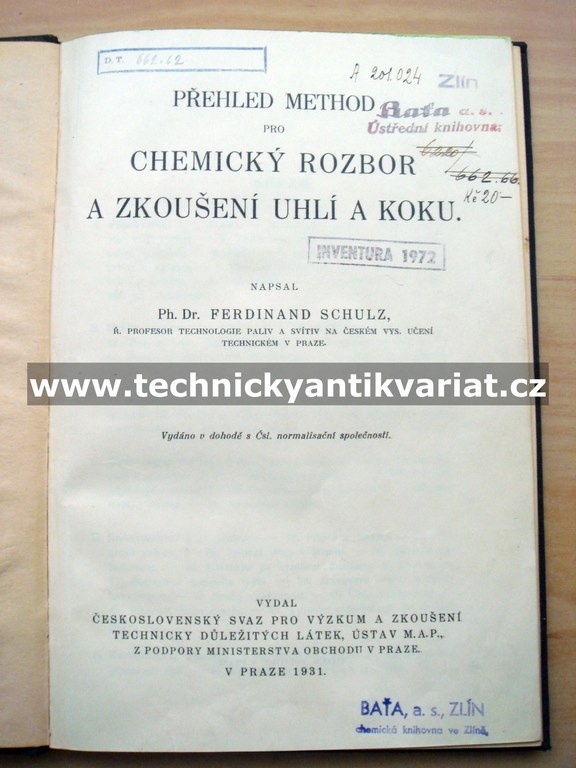 Chemický rozbor a zkoušení uhlí a koku