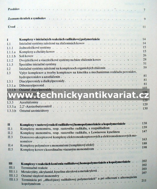 Komplexy v radikálovej polymerizácii