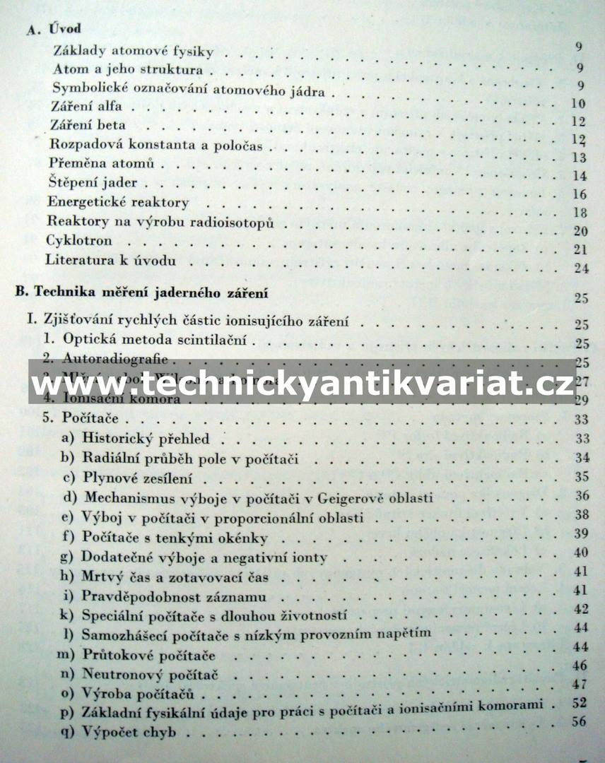 Úvod do měřící techniky záření a využití radioisotopů