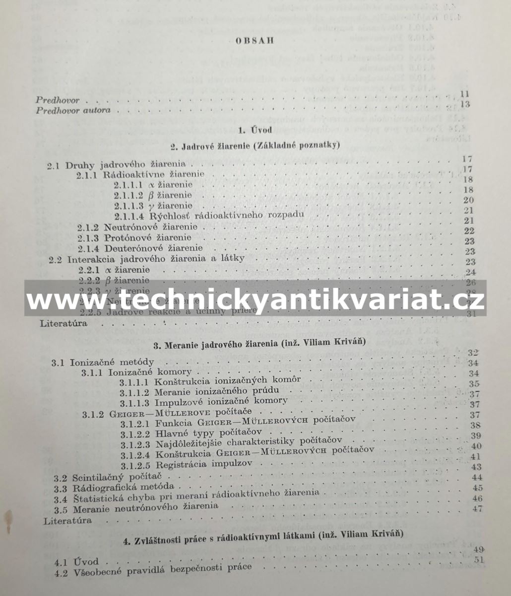 Jádrové žiarenie v chemickej analýze - J. Tolgyessy (1962)