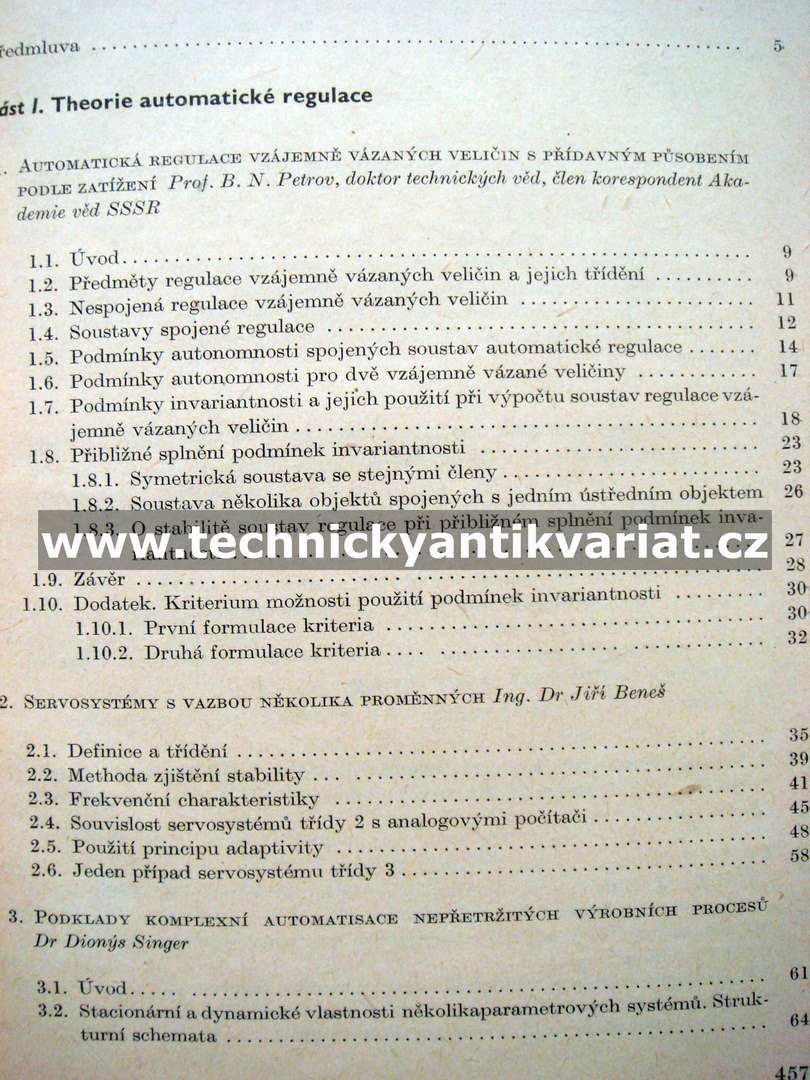 Souhrn prací o automatisaci - Zdeněk Trnka (1956)