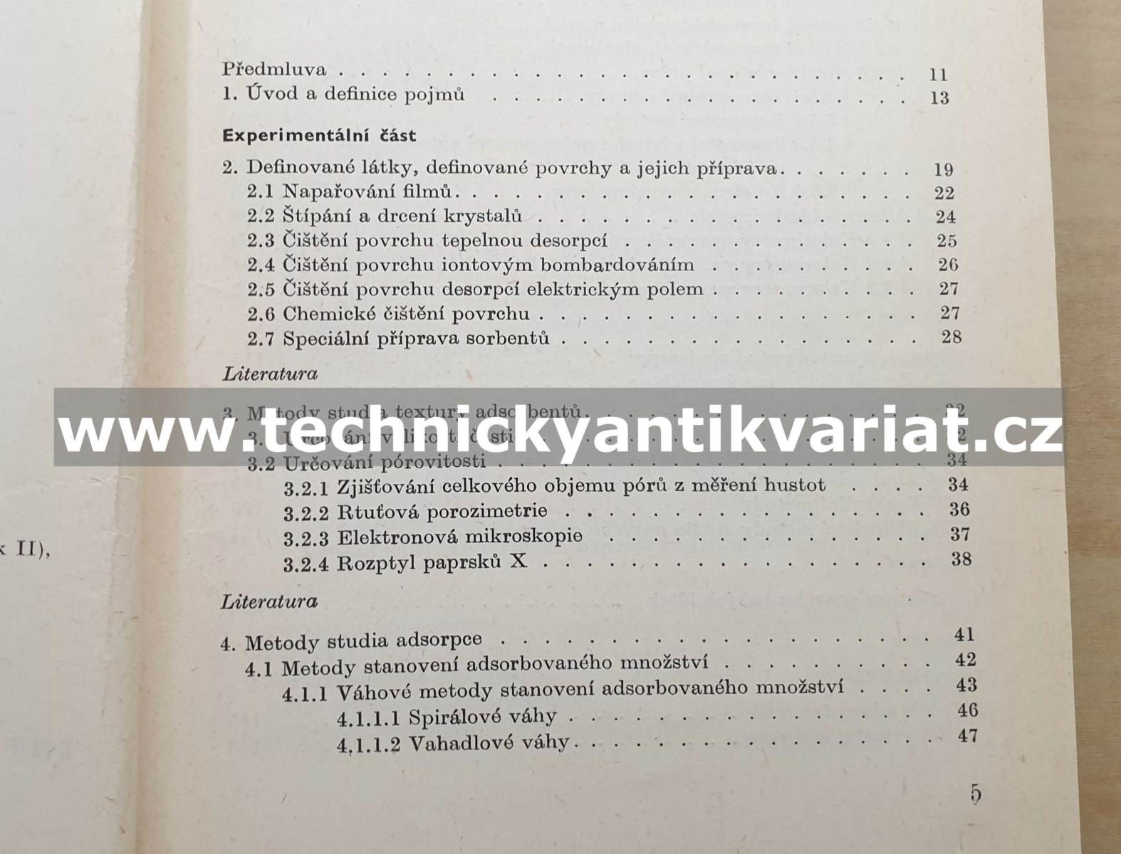 Adsorpce na tuhých látkách - Ponec, Knor, Černý (1968)