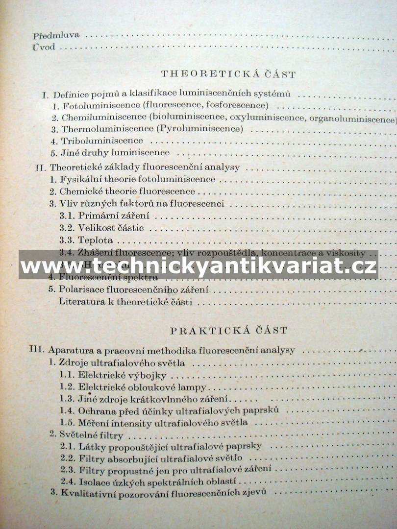 Luminiscenční analysa - Záviš Holzbecher (1957)