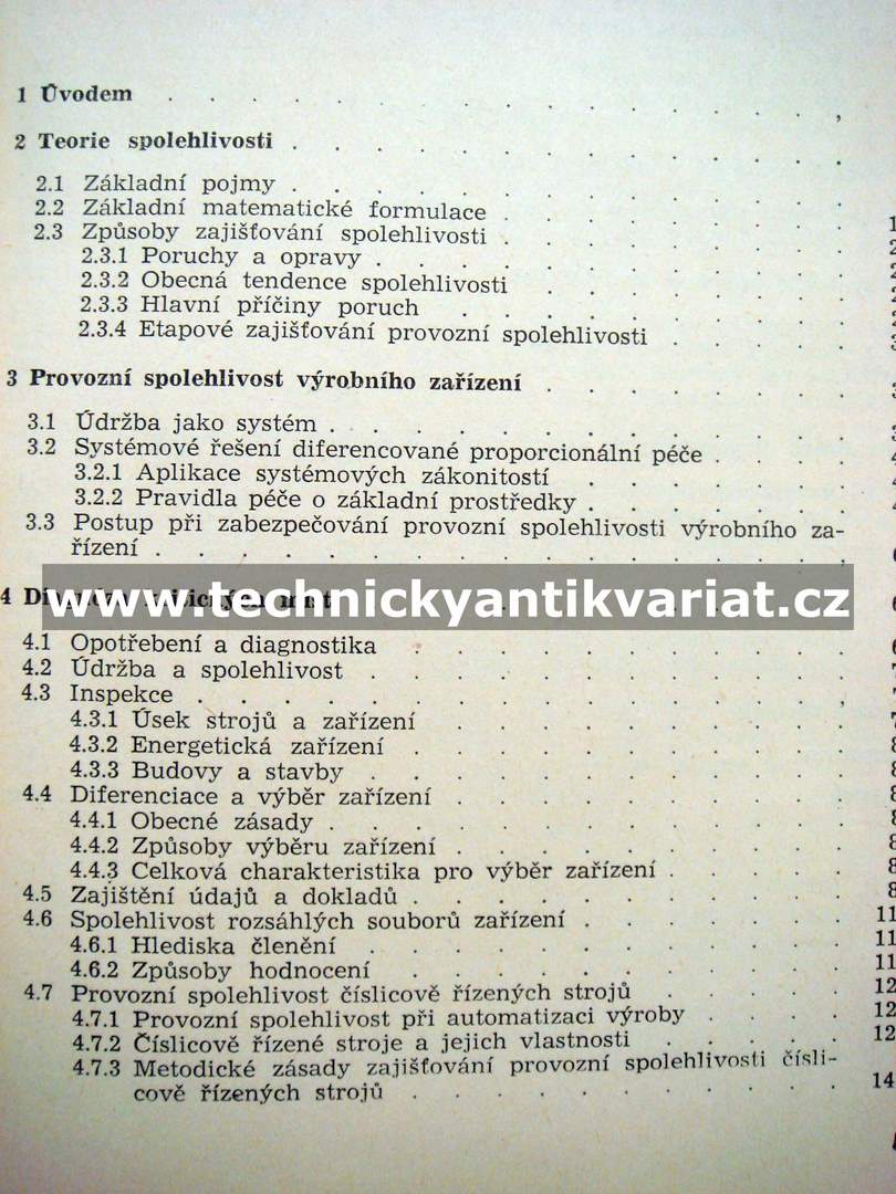 Provozní spolehlivost a údržba strojů
