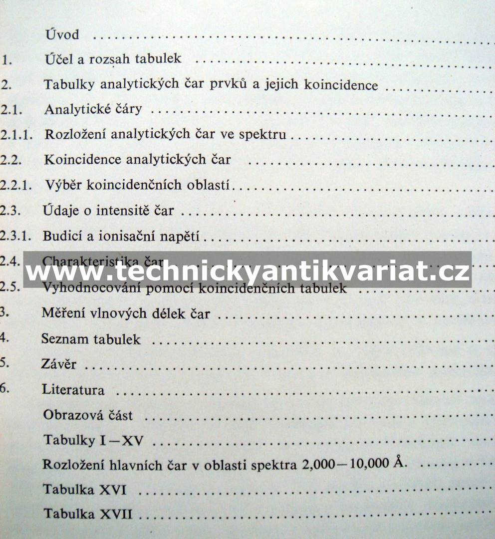 Koincidenční tabulky atomové spektroskopie