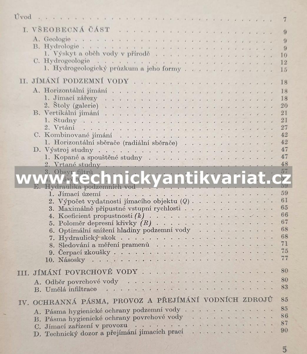 Jímání a úprava vody - Jiří Podhorský (1963)