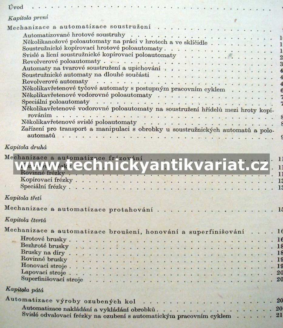 Příklady mechanizace a automatizace ve strojírenství - Koubek, Leitner (1964)