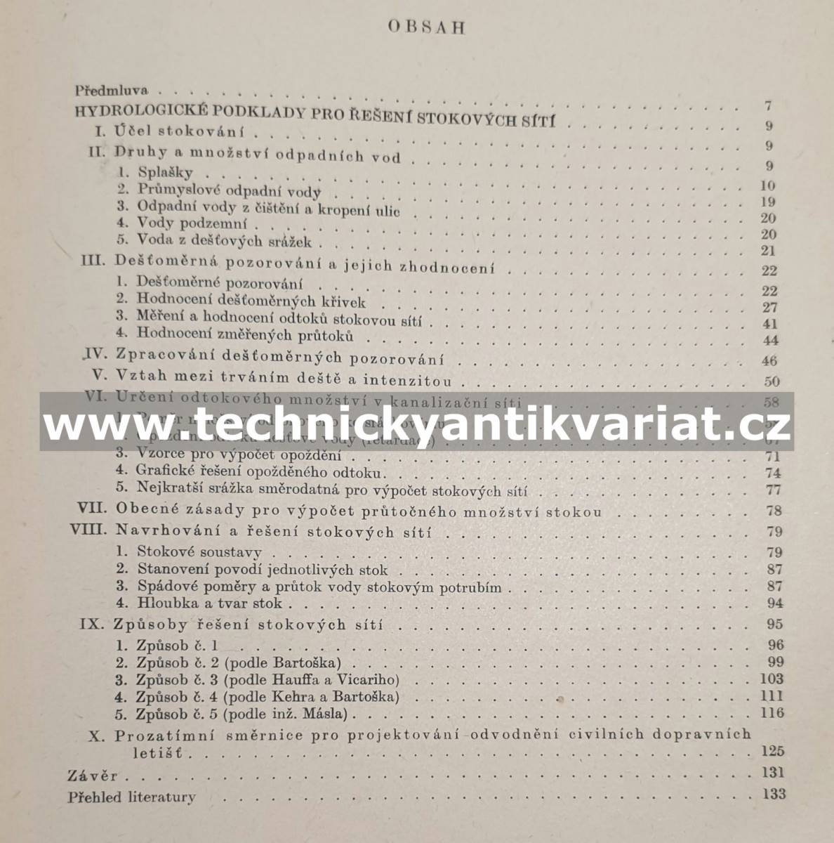 Hydrologie stokových sítí - I.část, Stokování - Pavel Čížek (1961)
