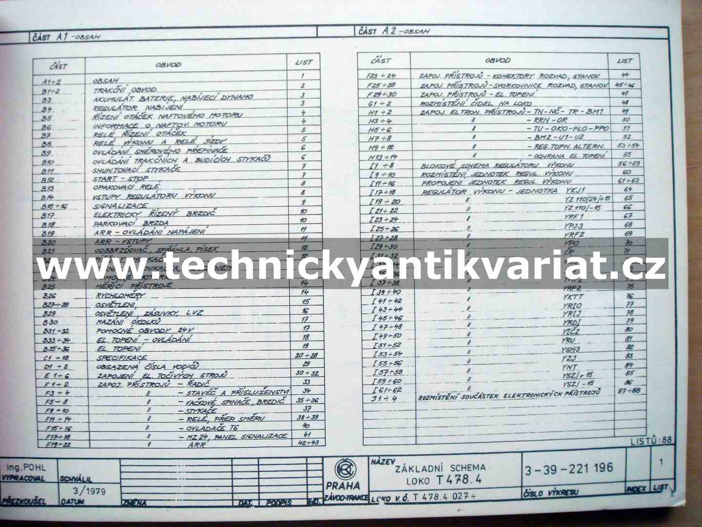 T478.4027 Schéma elektrické výzbroje