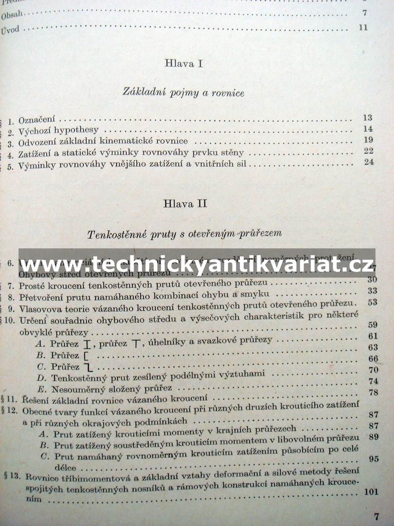 Statika tenkostěnných prutů a konstrukcí - V. Panc (1959)