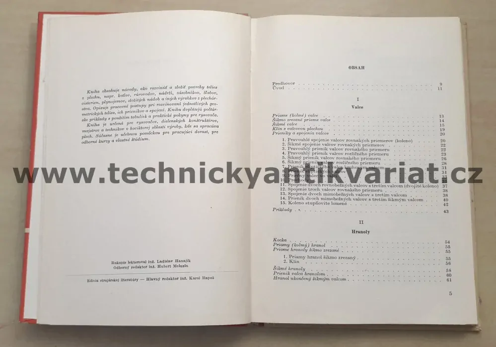Rozvinovanie telies z plechu - Oskar Fukasz (1956)