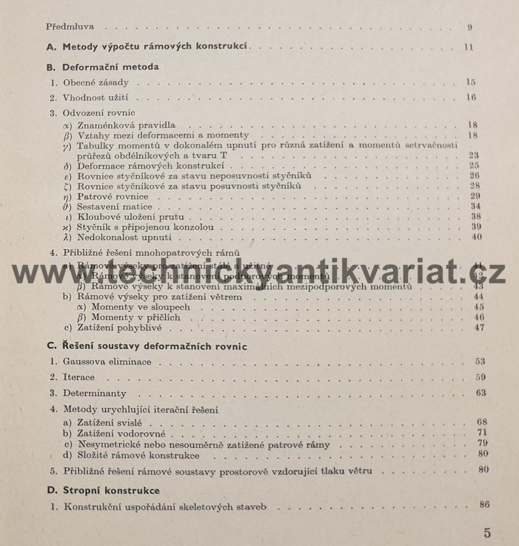 Statika železobetonových konstrukcí I. - Antonín Jílek (1961)