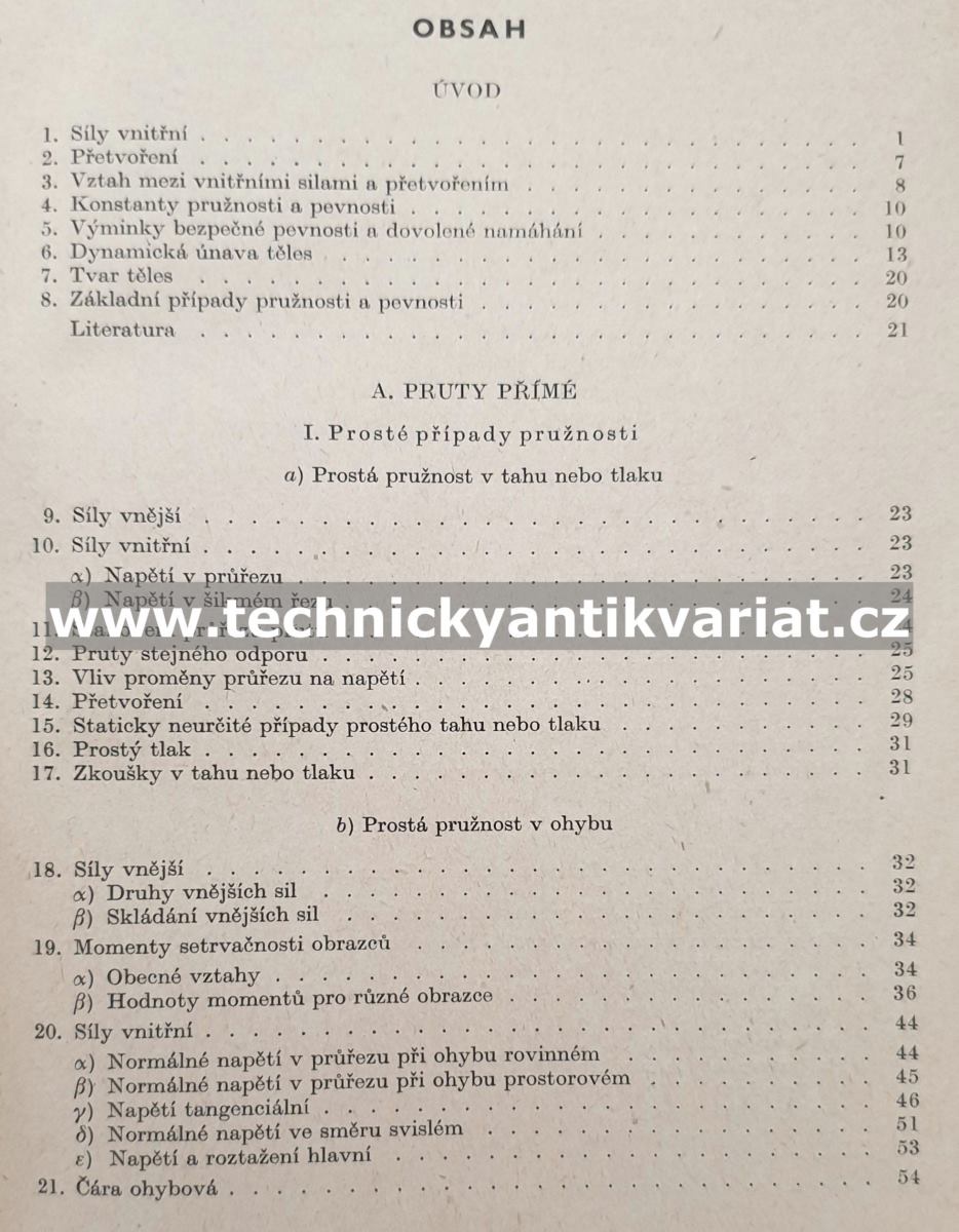 Nauka o pružnosti a pevnosti 3 Bažant, Nedoma, Spála (1955)