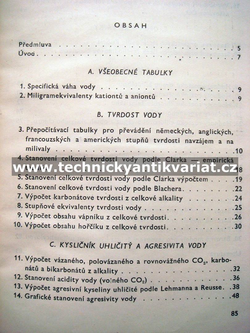 Hydrochemické tabulky
