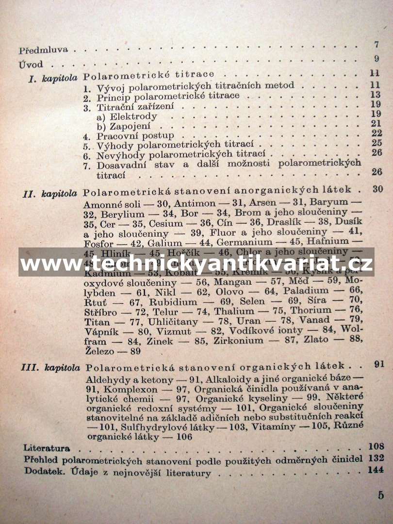 Polarometrické titrace - Doležal, Zýka (1961)