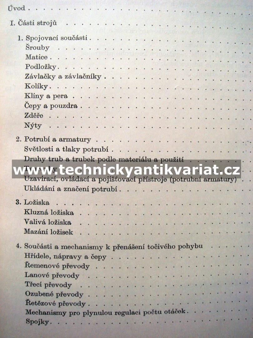Stroje a zařízení Části strojů a mechanismy strojů - Karel Jech (1966)