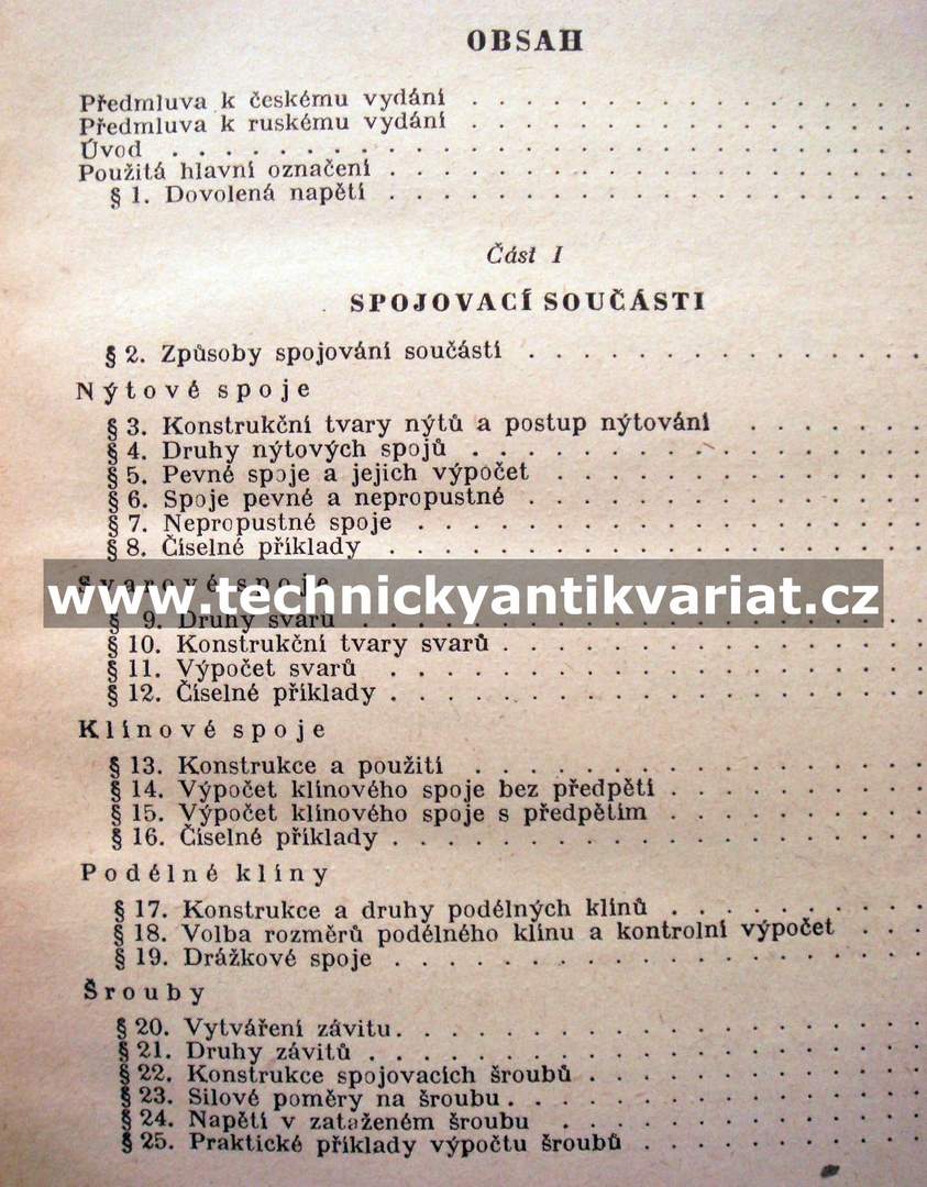 Součásti strojů