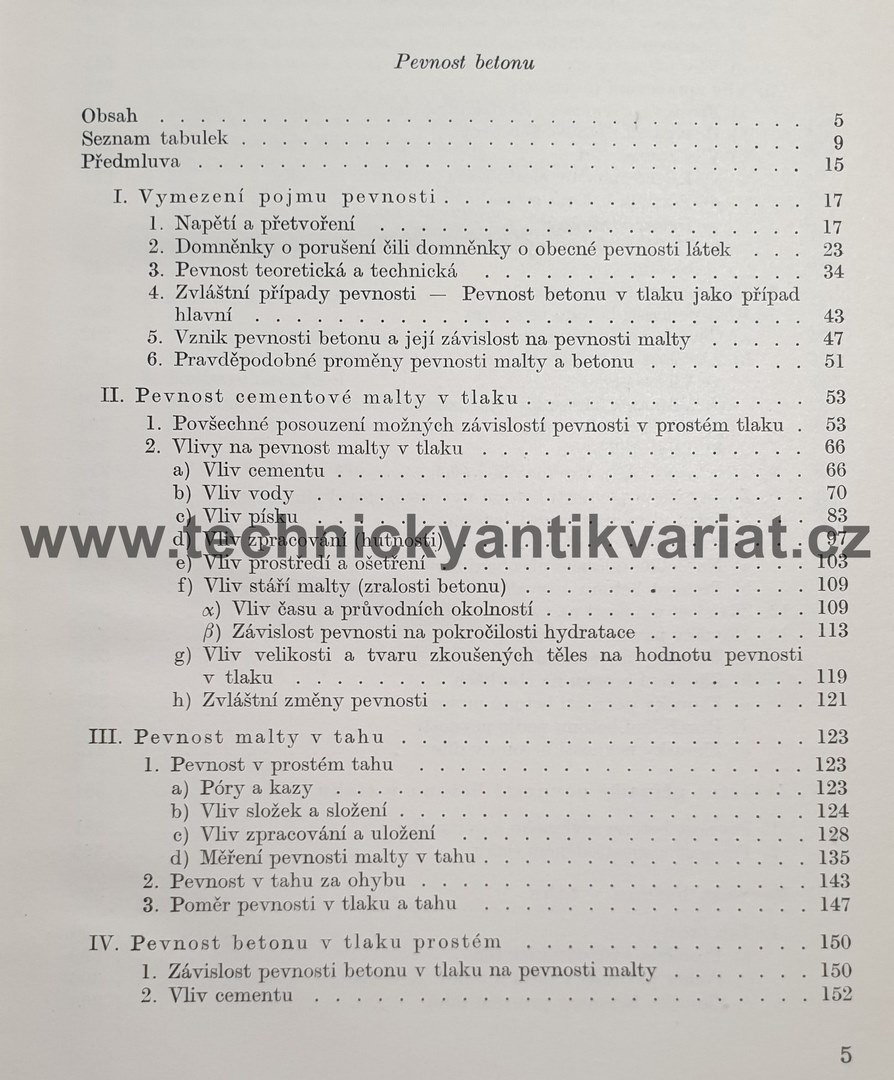 Technologie betonu III. Pevnost betonu - S. Bechyně (1959)