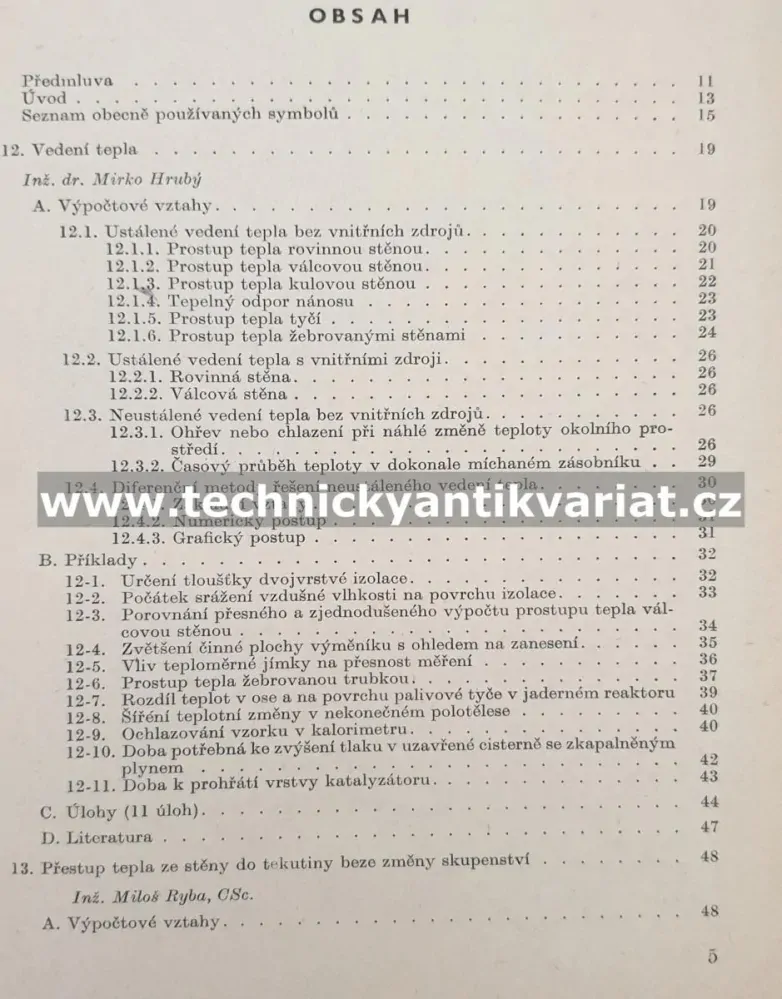 Příklady chemickoinženýrských výpočtů II. - Ryba, Pechoč, Hrubý, Neužil, Žampachová (1964)