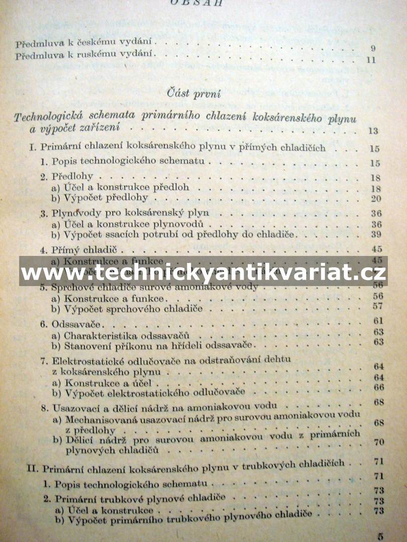 Výpočty základních koksochemických zařízení