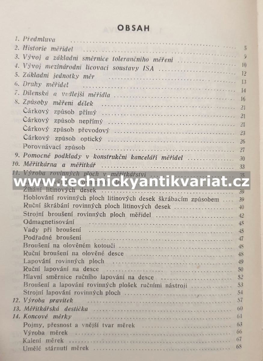 Výroba přesných měřidel - Václav Ducháč (1951)