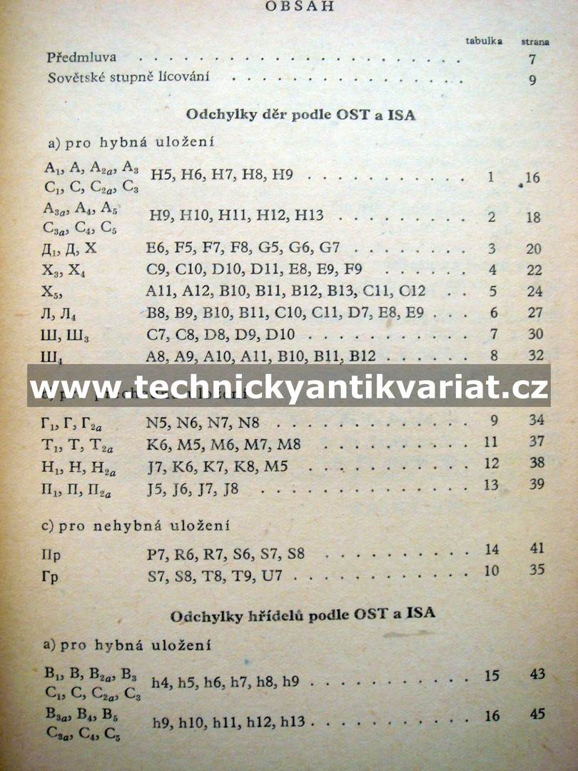 Porovnání lícovacích soustav OST a ISA (ČSN)