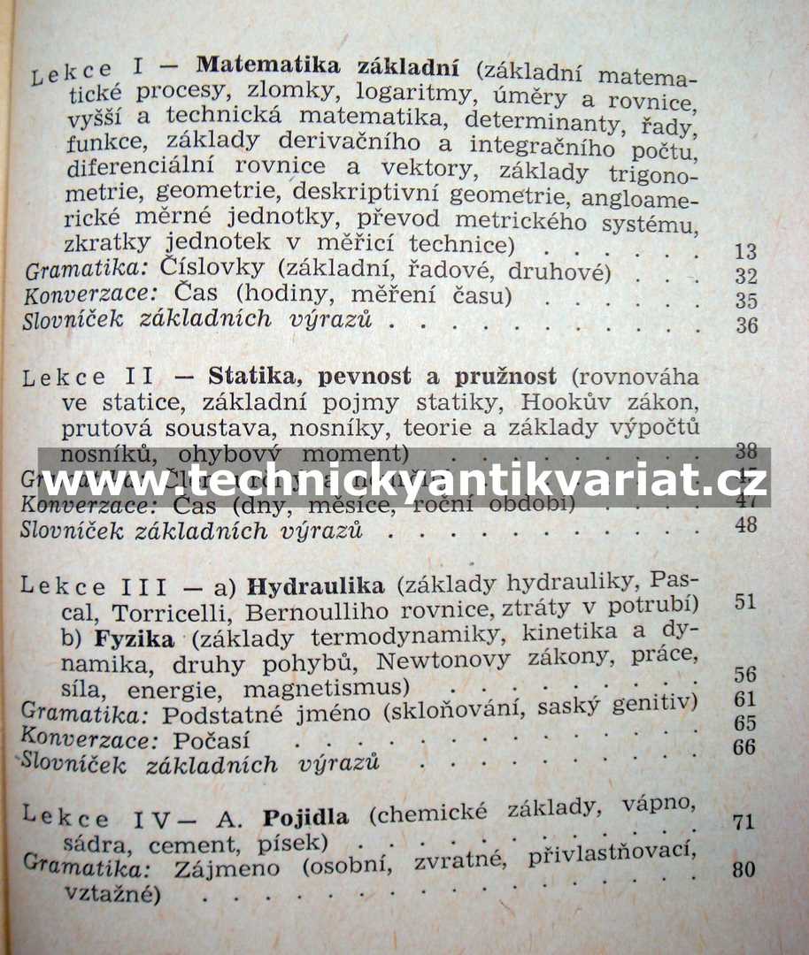 Základy technické angličtiny pro stavbaře I.,II.