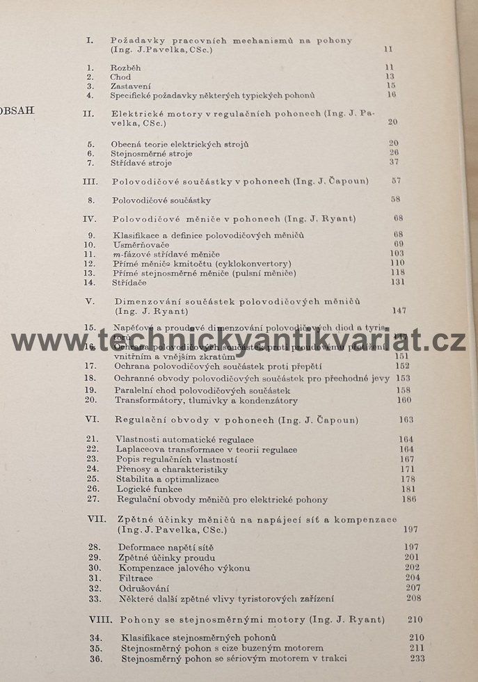 Elektrické regulační pohony s tyristory - Čapoun, Pavelka, Ryan (1981)