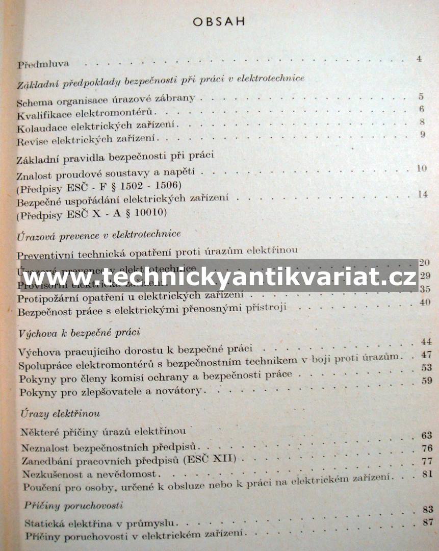 Bezpečnost práce v elektrotedchnice