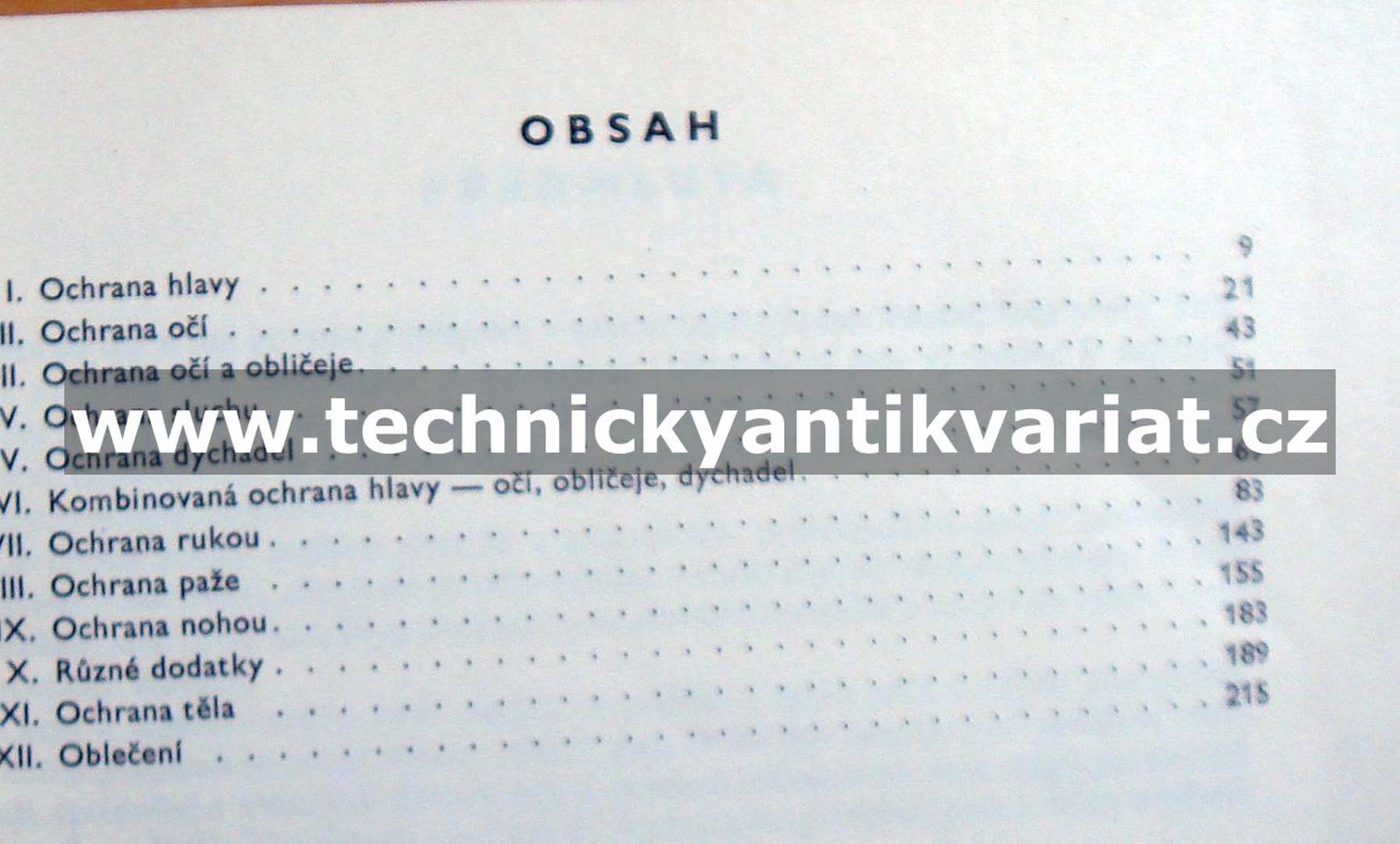 Katalog osobních ochranných pomůcek