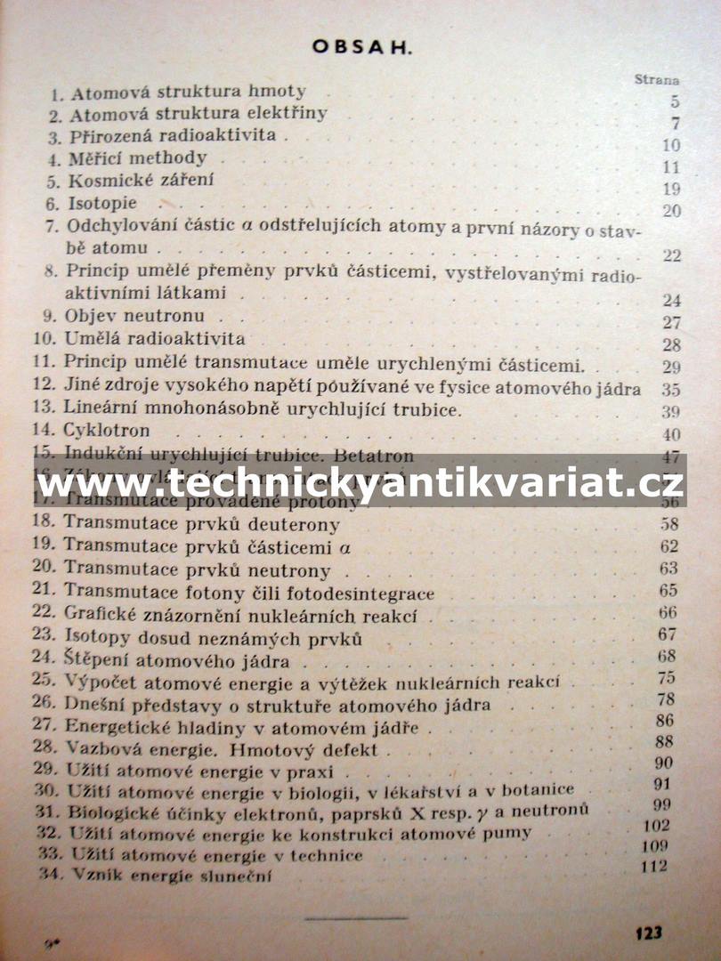 Přeměna prvků a atomická energie