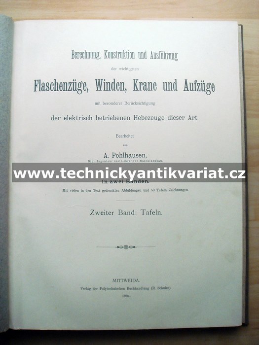 Hebezeuge - Pohlhausen 1904 - II.obrazová část