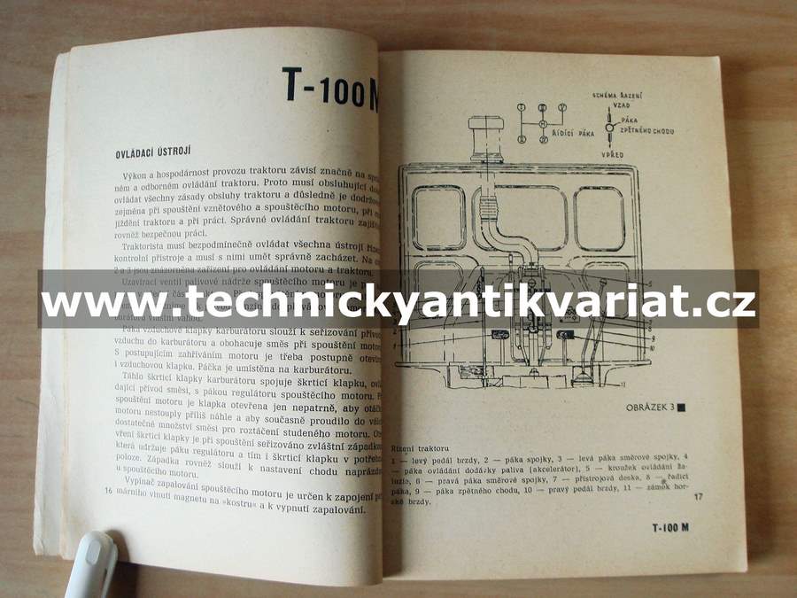 Traktor T100M s motorem D108 - návod k obsluze