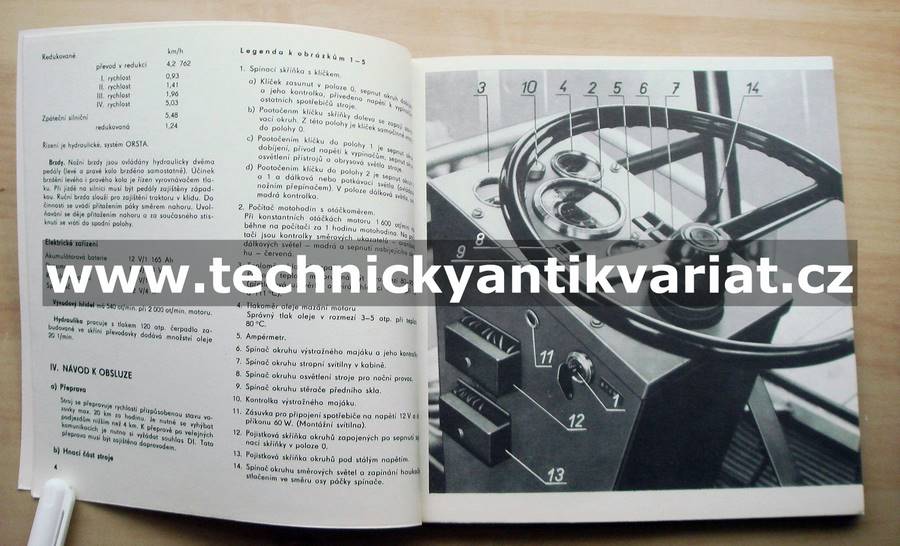 6OCS Šestiřádkový ořezávač cukrovky - návod k obsluze, seznam dílů
