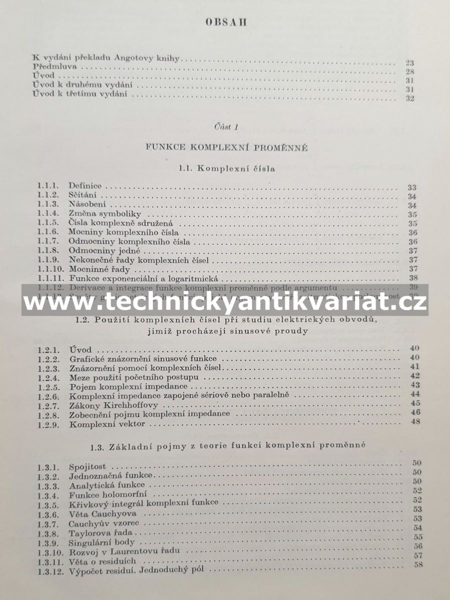 Užitá matematika pro elektrotechnické inženýry - André Angot (1960)