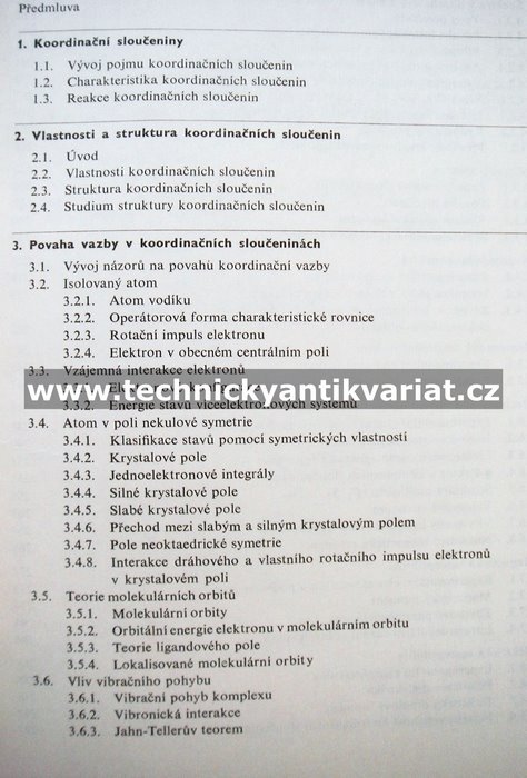 Struktura a vlastnosti koordinačních sloučenin - A. A. Vlček