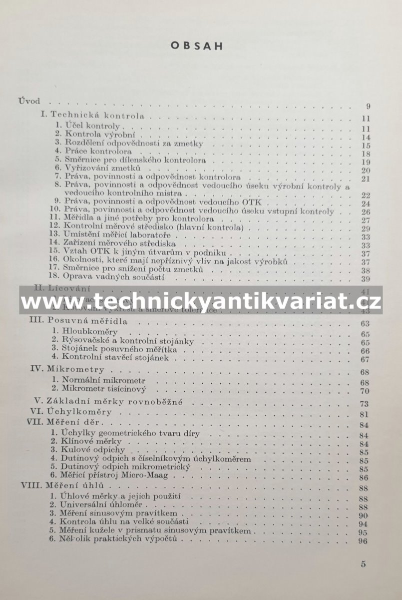 Technická kontrola ve strojírenské výrobě - František Klimeš (1958)