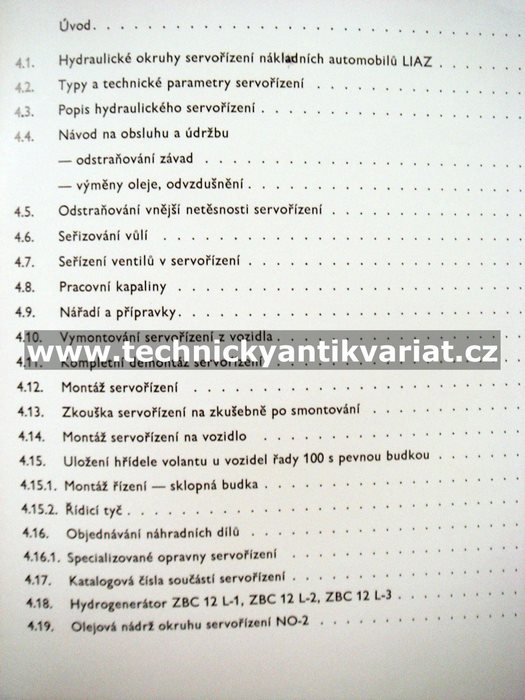 Hydraulické servořízení 712 HRSB 350, 712 HRNB 350 - dílenská příručka