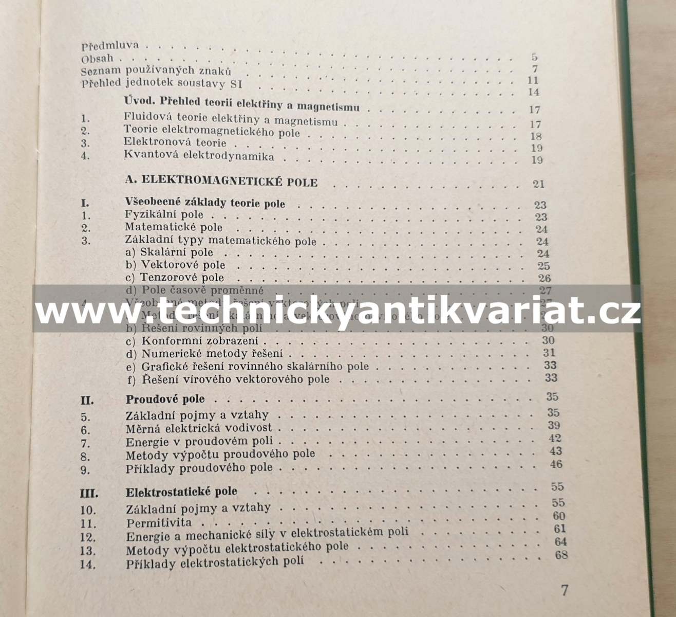Elektrotechnika I. fyzikální základy, část 1 - Hlávka (1968)