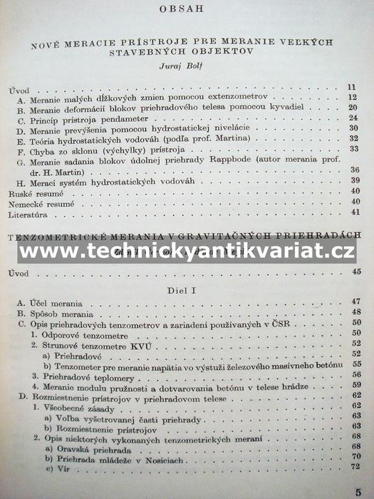 Nové metody meranie na priehradách - Bolf, Čermák, Mejzlík, Marčát, Ťavoda (1959)