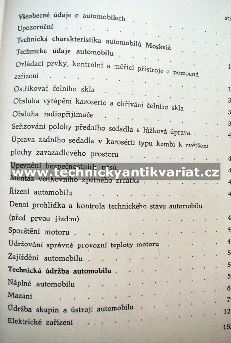 Moskcich 412 427 437 - návod k obsluze (1974)
