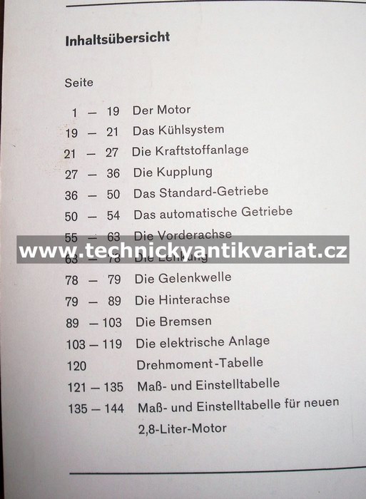 Opel kapitán, Admiral - Reparaturanleitung