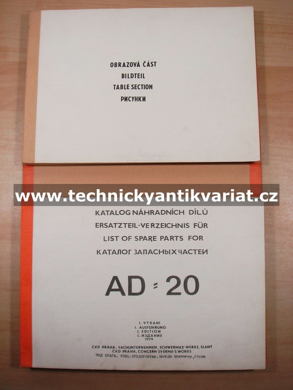 AD 20 - katalog náhradních dílů (1979)