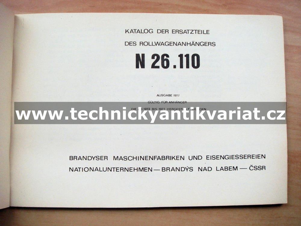 BBS N26.110 Návěs - katalog (1977)
