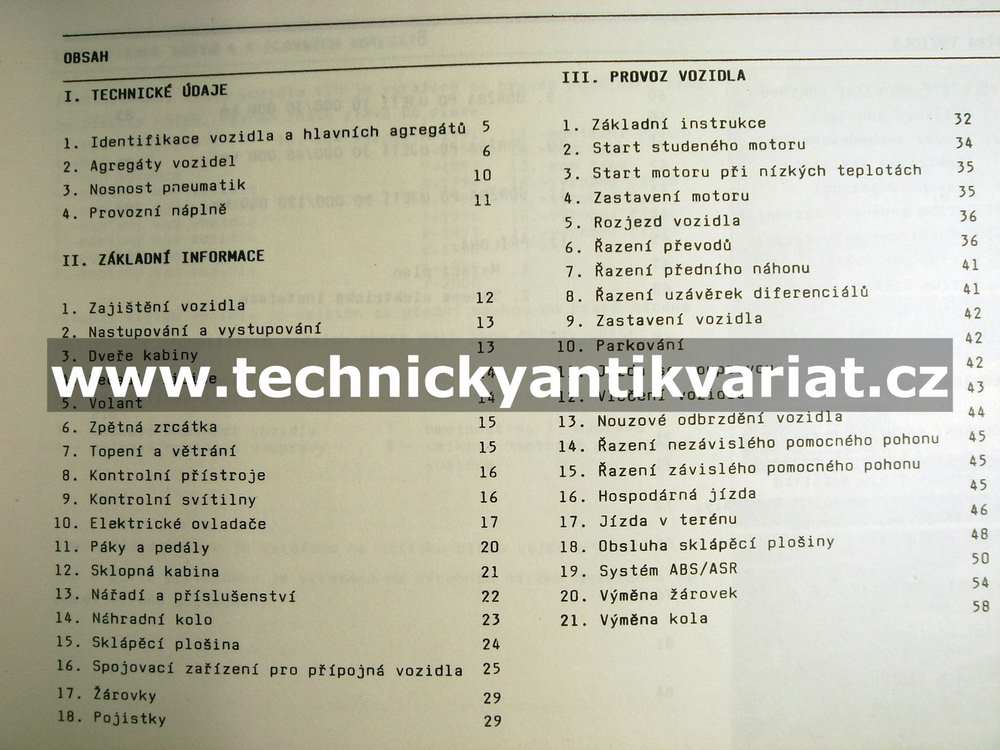 Liaz 200 - návod k obsluze (1991)