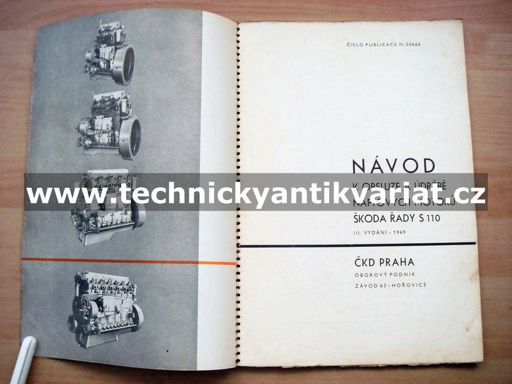 Škoda S110 naftový motor - návod k obsluze (1969)