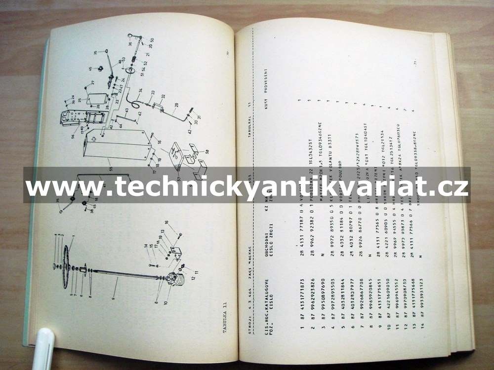Žací mačkač E 303 - katalog náhradních dílů (1985)