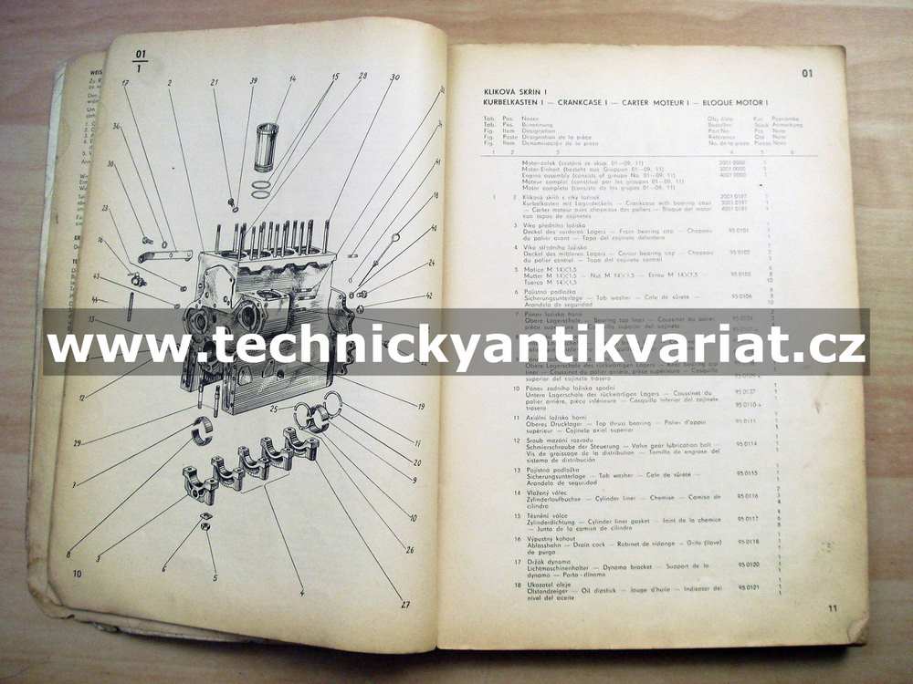 Zetor 2511, 3511, 4511, 3545, 3513. 4611 - katalog náhradních dílů (1970)