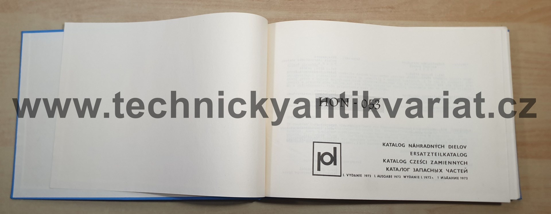 HON 053 - katalog náhradných dielov (1972)